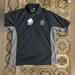 Mens polo T-shirt, short sleeve, Porsche club of America size L new with tag